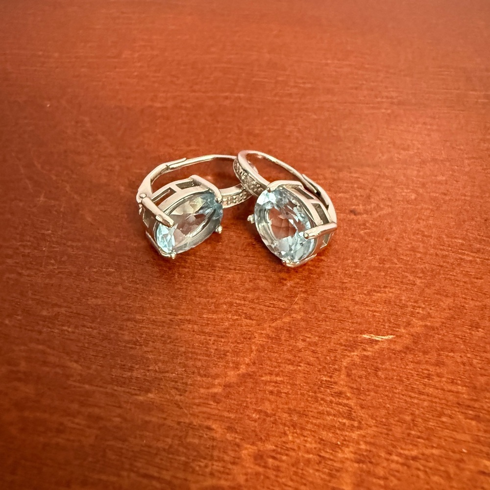 Blue Topaz Earrings.